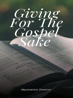 cover image of Giving For the Gospel Sake